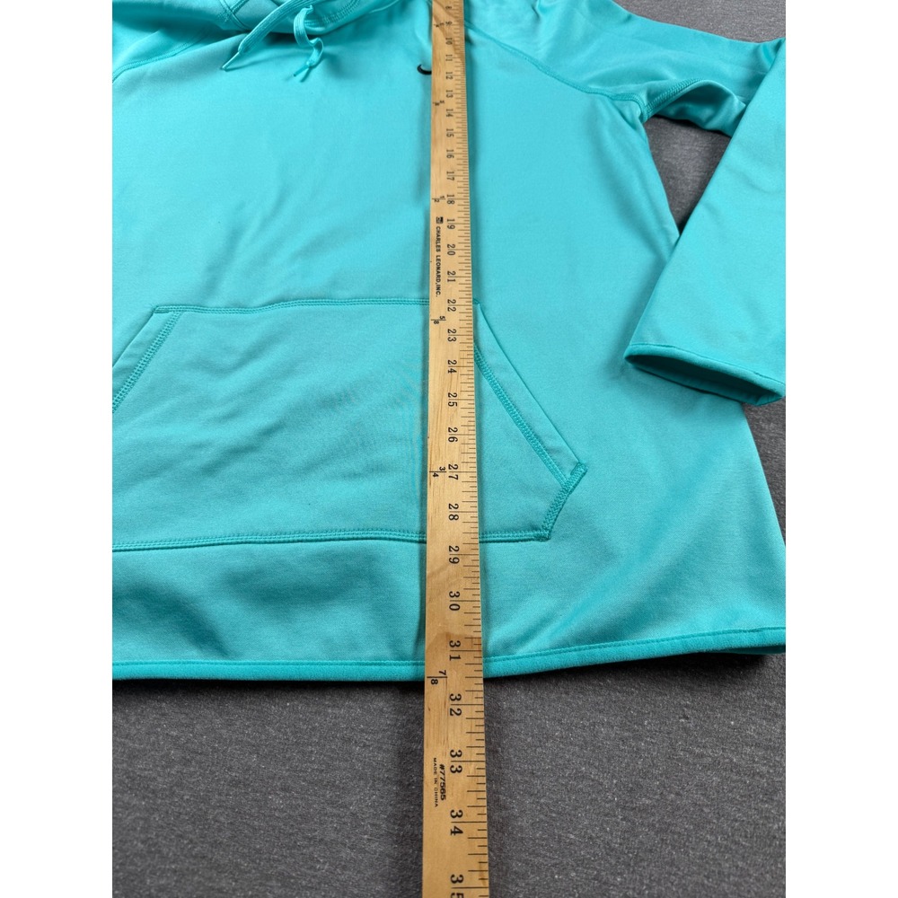 Nike Womens Dri-FIT Hoodie Turquoise Teal Athletic Sweatshirt Large RN56323 - Picture 4 of 7